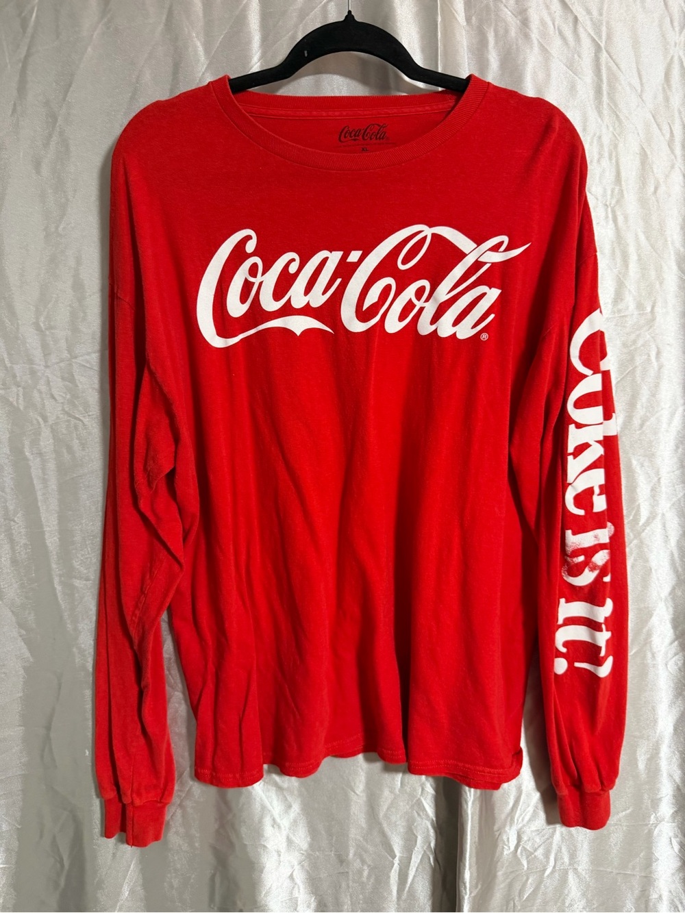 Retro Coca Cola Long Sleeve T-Shirt Vintage Size XL